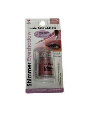 LA Colors Shimmer Loose Eyeshadow Pink Rose Lollipop w Brush New